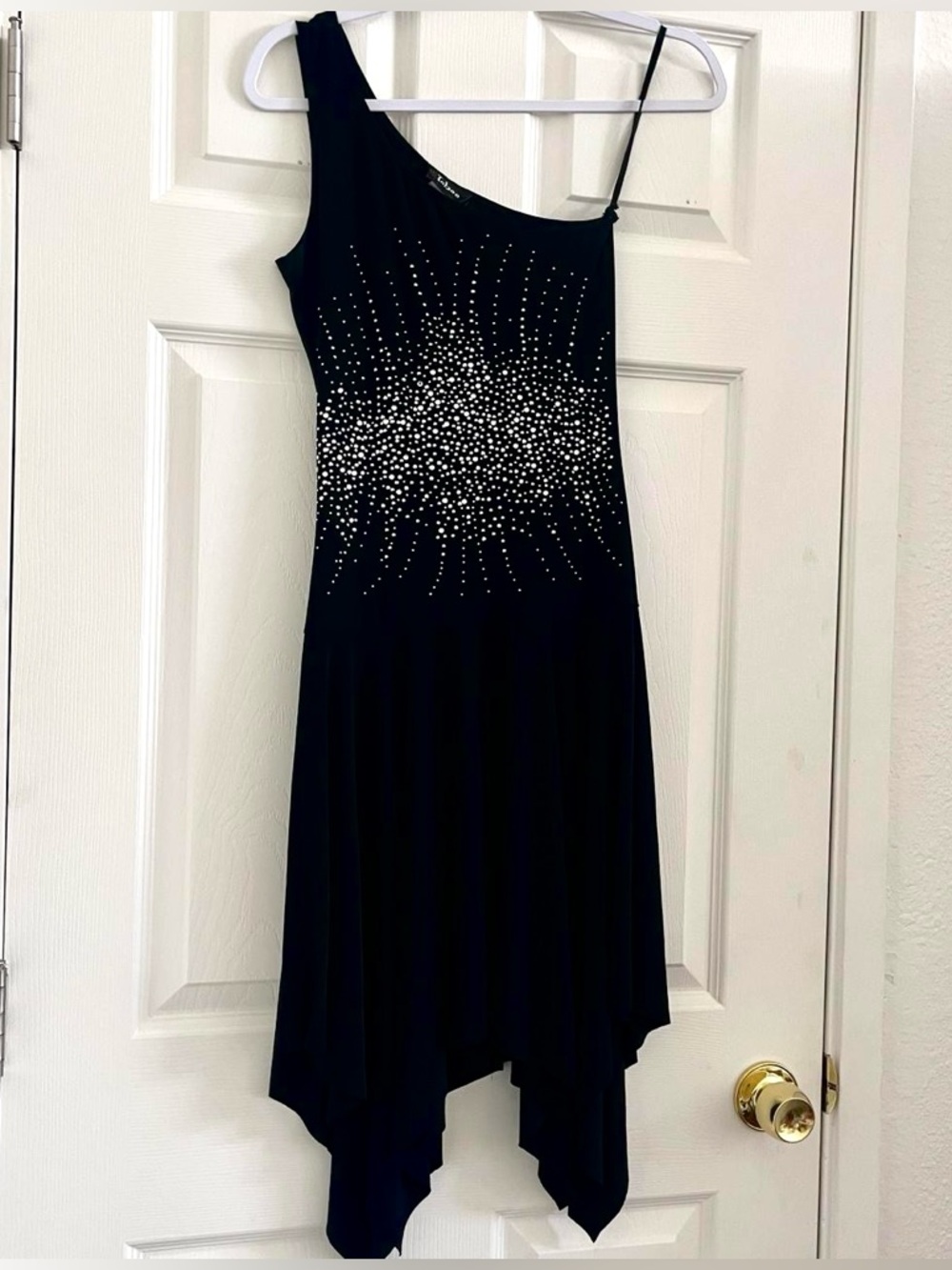 Brand NEW: Taboo Black One-Shoulder Dress Embellished